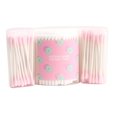 Hisopos de algodón azul/rosa 300 pzas candy time -  Candy Series