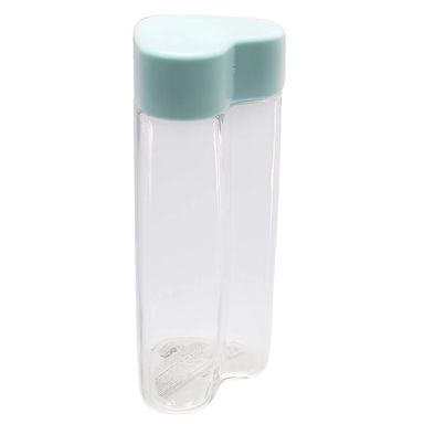 Vaso de plástico corazón 500 ml azul -  Miniso