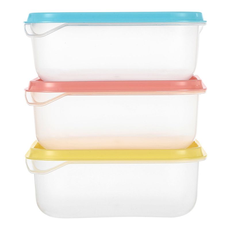 Taper de plástico color mixto 650ml 3 pzas - Miniso