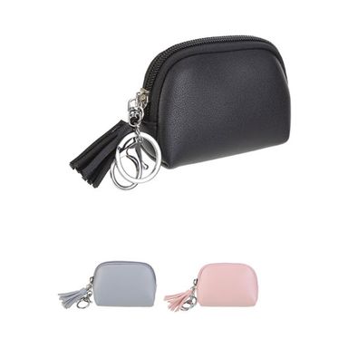 Monedero semicircular negro/rosa/azul -  Miniso