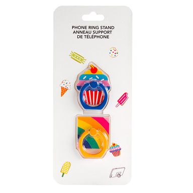 Soporte para celular tipo anillo colores mixtos 2 pzas candy time -  Candy Series