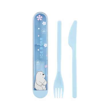 Set de cubiertos con estuche cuchillo y tenedor ice bear -  We Bare Bears