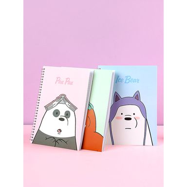 Libreta con espiral grande modelos mixtos -  We Bare Bears