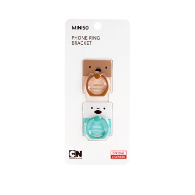 Soporte para celular cuadrados tipo anillo 2 pzas - We Bare Bears