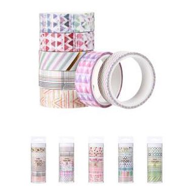 Paquete de cintas adhesivas decorativa multicolor 7pzas - Miniso