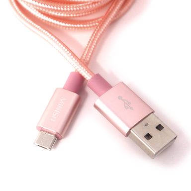 Cable de datos android oro rosa 2 mt -  Miniso