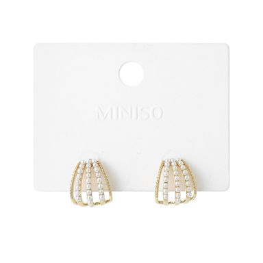 Aretes de perlas en forma de garra -  Miniso