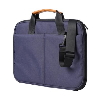 Mochila escolar double zippers azul marino -  Miniso