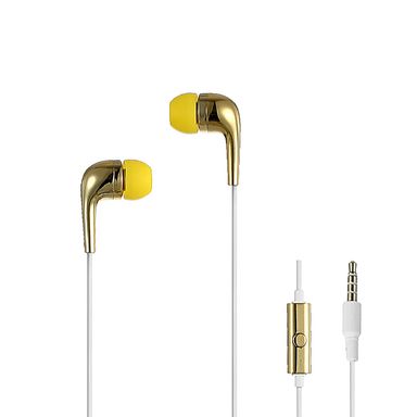 Audífonos de cable mod hf233 oro cromado -  Miniso