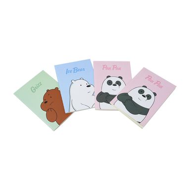 Libreta stitch bound 4 pzas -  We Bare Bears