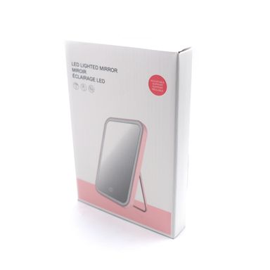 Espejo cuadrado con luz led mod ca7302 rosa - Miniso