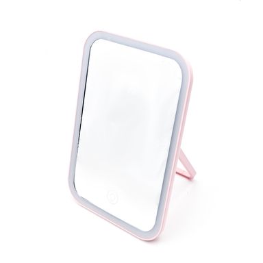 Espejo cuadrado con luz led mod ca7302 rosa - Miniso