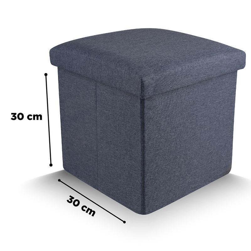 Taburete-de-almacenamiento-cuadrado-de-lino-azul-30-cm-Miniso-5-6282