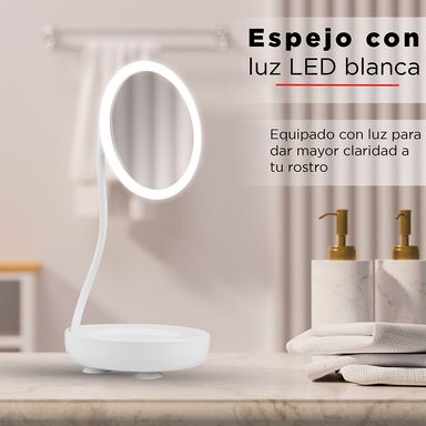 Espejo circular con luz blanco -  Miniso
