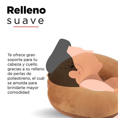 Almohada para viaje ajustable grizzly -  We Bare Bears