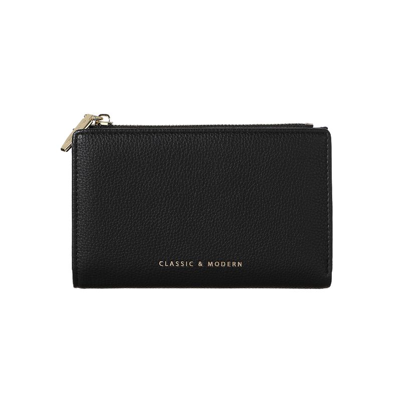 Cartera-para-mujer-doble-con-cierre-negro-Miniso-1-5785