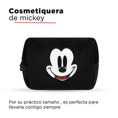 Cosmetiquera de felpa mickey mouse negro - Disney