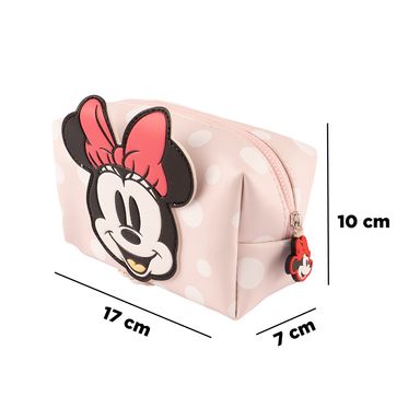 Cosmetiquera cuadrada polka dots minnie mouse rosa - Disney