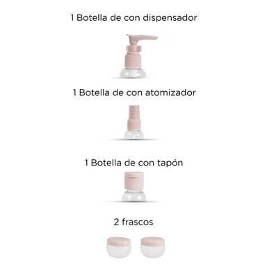 Set de botellas viaje x 5 pzs negro - Miniso