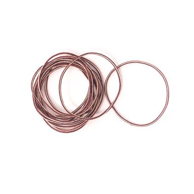 Paquete de ligas para el cabello estilo coreano delgadas doradas colores mixtos 12pzas -  Miniso