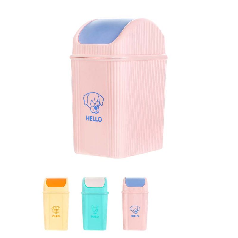 Organizador-de-pl-stico-para-escritorio-con-tapa-estampado-de-perro-colores-mixtos-Miniso-1-6619