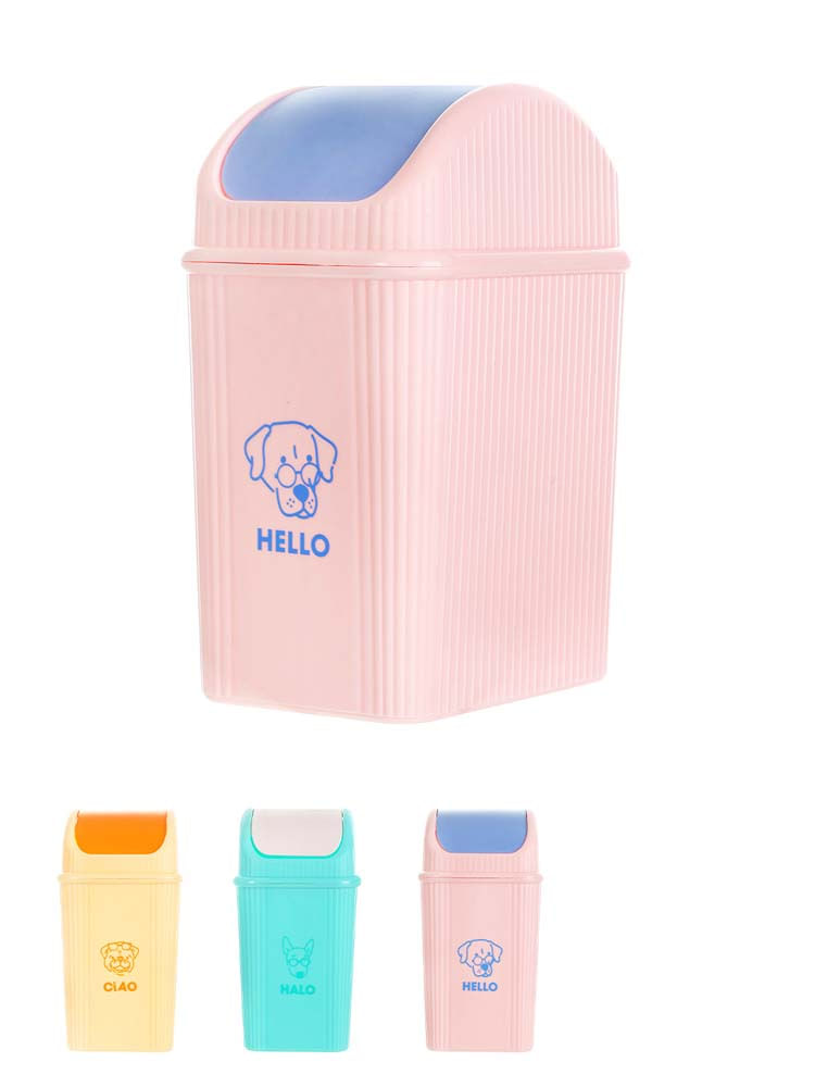 Organizador-de-pl-stico-para-escritorio-con-tapa-estampado-de-perro-colores-mixtos-Miniso-1-6619