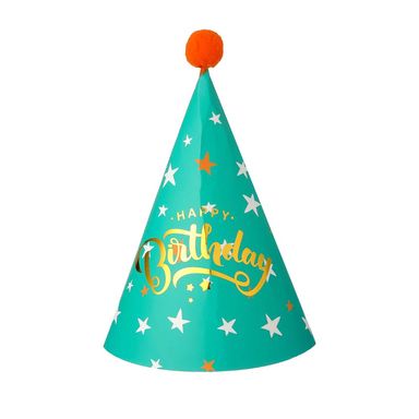 Sombrero de fiesta de cumpleaños estrellas verde -  Miniso