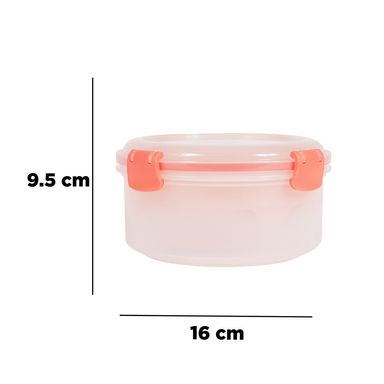 Taper para ensalada con separación grande naranja -  Miniso