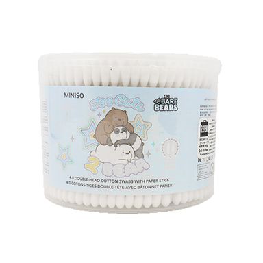 Hisopos de doble cabeza con palo de papel we bare bears collection 400 pzas -  We Bare Bears