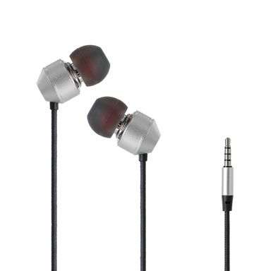 Audifono jack modelo y771 3.5mm plateado y negro -  Miniso