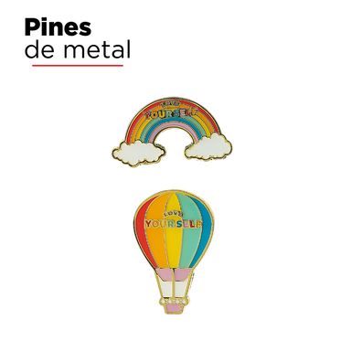 Insignia de metal brillante de color -  Miniso