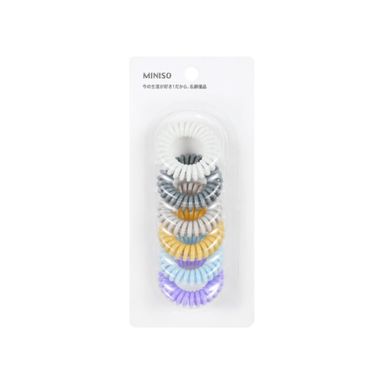 Liga para el cabello en forma de espiral 3.5 6 pzas -  Miniso