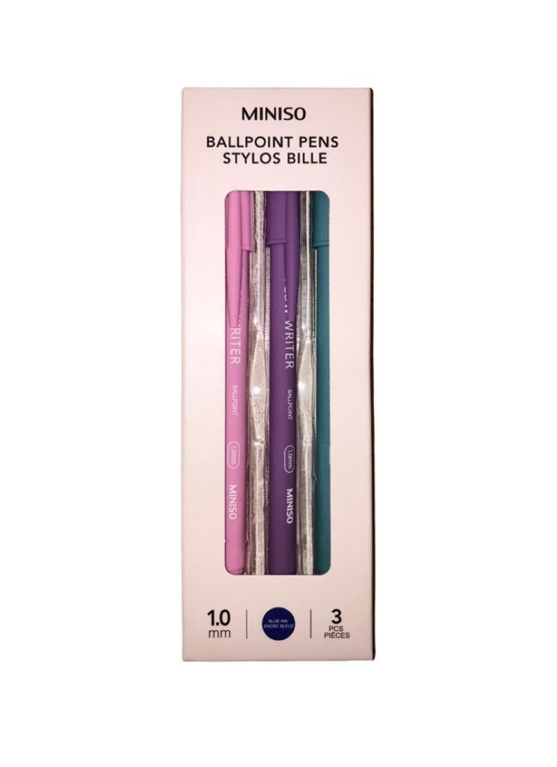 Lapicero-delgada-1-0mm-de-barril-rosa-morado-y-azul-de-tinta-azul-3-pzas-Miniso-2-6705