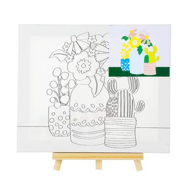 Panel canvas con cabellete de flores -  Miniso