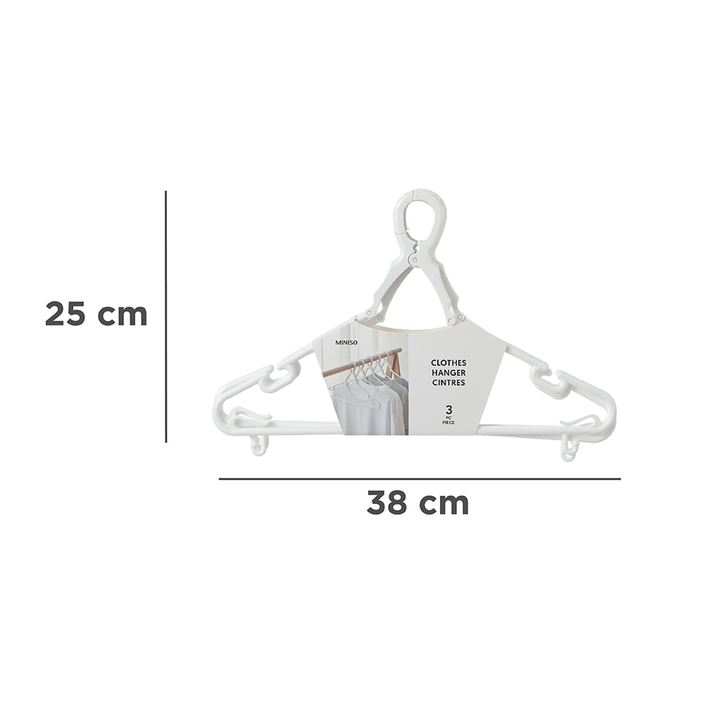 Miniso Paquete De Ganchos Para Ropa Plástico Grises 42.8x5.3x20.7