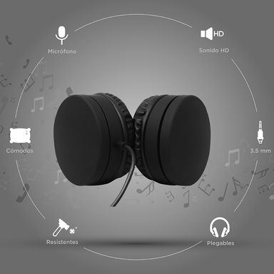 Audífonos de cable mod hm001 negro - Miniso