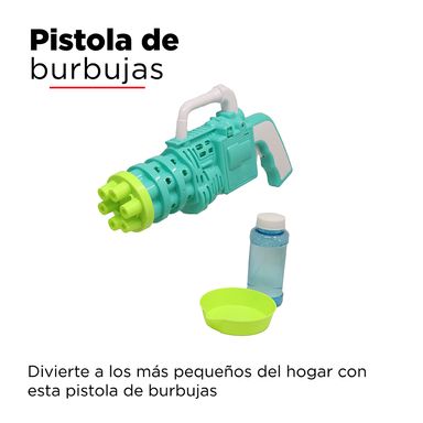 Pistola de burbujas con seis hoyos verde - Miniso