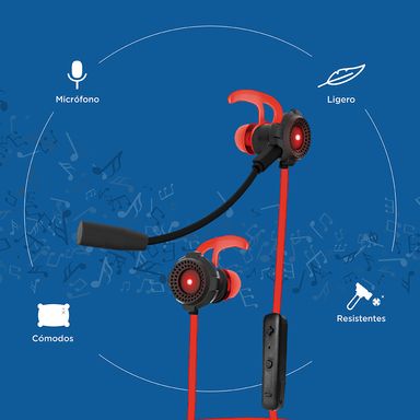 Audífonos inalámbricos modelo bth-2001 rojo -  Miniso