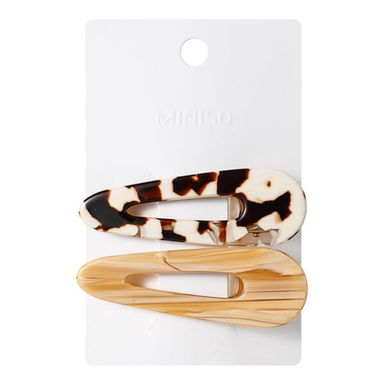 Broches para el cabello en forma de gota modelos mixtos cellulose acetate series -  Miniso