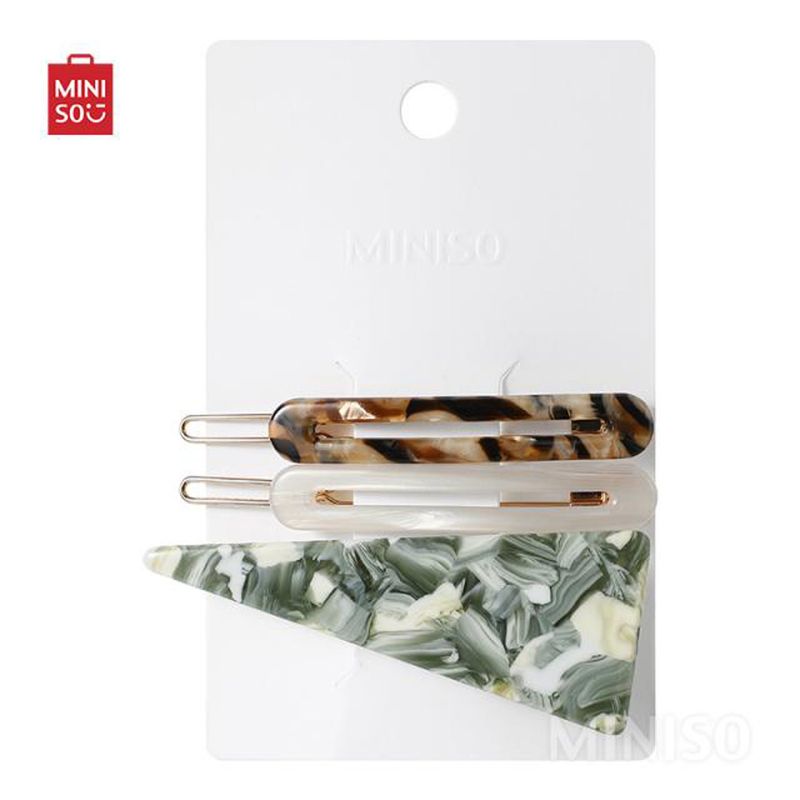 Broches-para-el-cabello-triangular-modelos-mixtos-3-pzs-cellulose-acetate-series-Miniso-5-8037