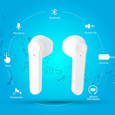 Audífonos inalámbricos modelo x16 lightweight blanco -  Miniso