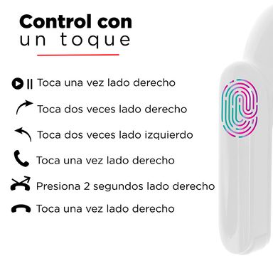 Audífonos inalámbricos comodos modelo eb019 blanco -  Miniso