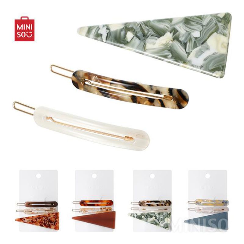 Broches-para-el-cabello-triangular-modelos-mixtos-3-pzs-cellulose-acetate-series-Miniso-1-8037
