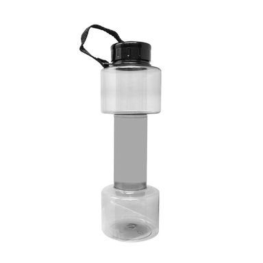 Botella de agua en forma de pesa gris 700 ml miniso sports -  Miniso