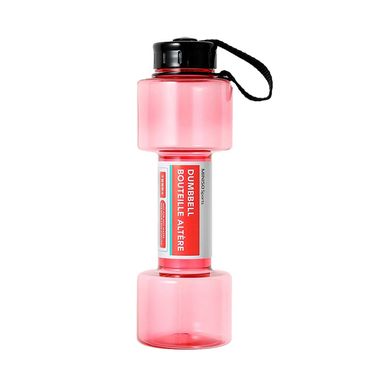 Botella de agua en forma de pesa rojo coral 700 ml miniso sports -  Miniso
