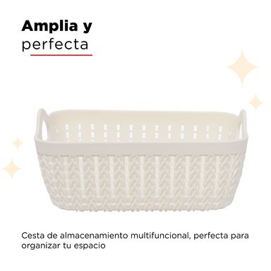 Organizador de plastico blanco S 4 pzas - Miniso