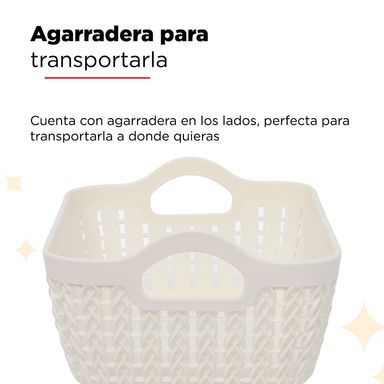 Organizador de plastico blanco S 4 pzas - Miniso