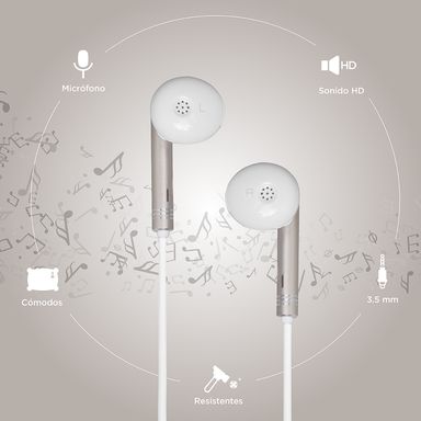 Audífono de cable dorado -  Miniso