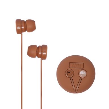 Audífonos de cable con estuche h-109 grizzly café - We Bare Bears