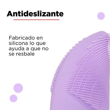 Cepillo facial de silicon con forma de aleta de tiburon morado -  Miniso